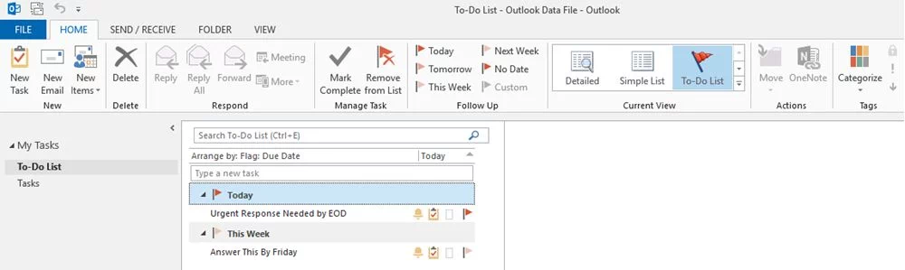 Review the respective tasks in outlook.